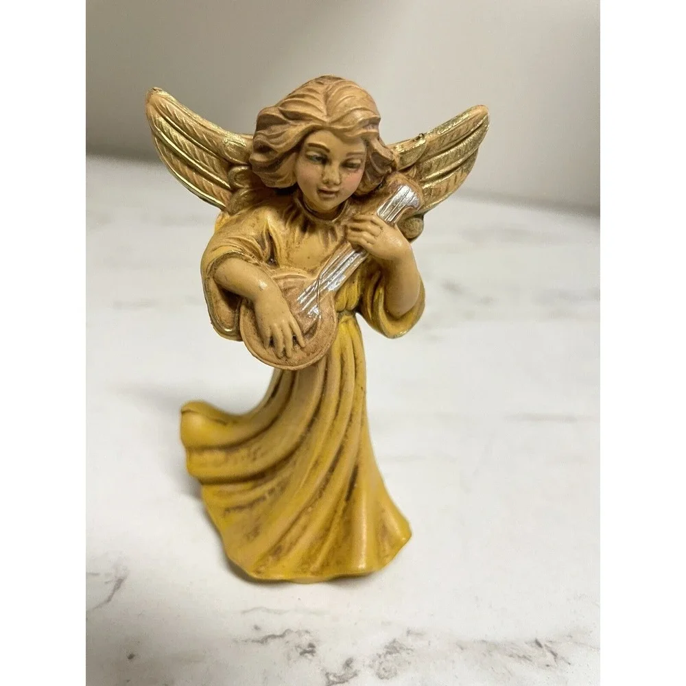 Set of‎ 3 Vintage Italy Euromarchi? Resin Musical Angels 4